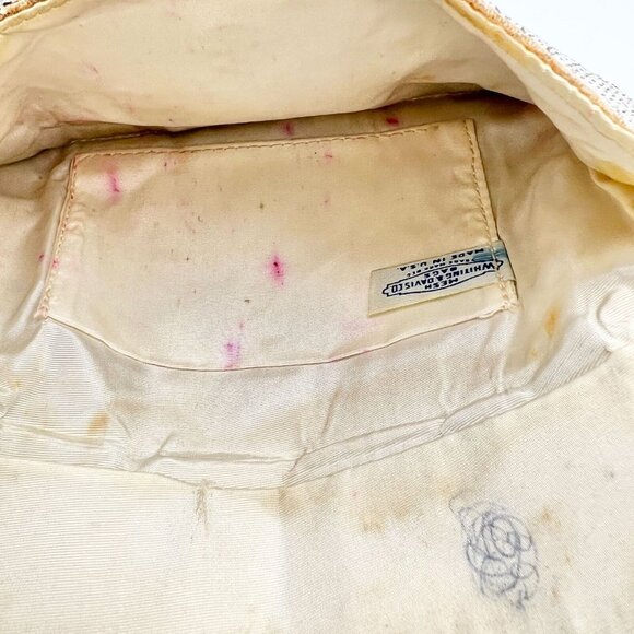 Vintage Purse Silver Mesh 6.5 x 3.5 Clutch Crystal Clasp Whiting & Davis Co - Picture 5 of 10